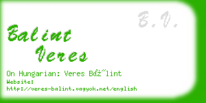 balint veres business card